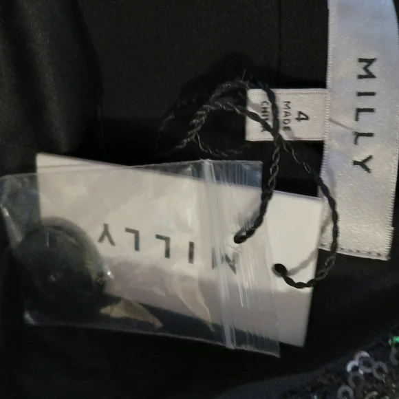 NWT MILLY Confetti Sequin Fitted Blazer in Black Multi - Picture 9 of 16